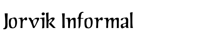 Jorvik Informal font preview