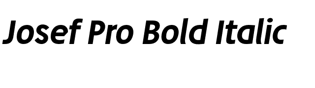 Josef Pro Bold Italic font preview