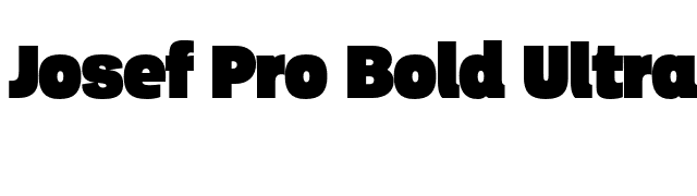 Josef Pro Bold Ultra font preview