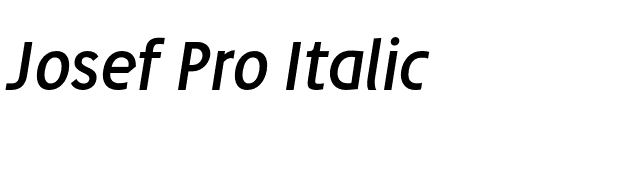 Josef Pro Italic font preview