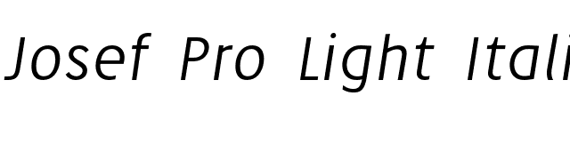 Josef Pro Light Italic font preview
