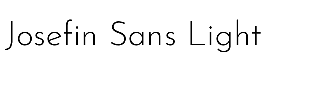Josefin Sans Light font preview