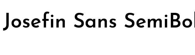 Josefin Sans SemiBold font preview