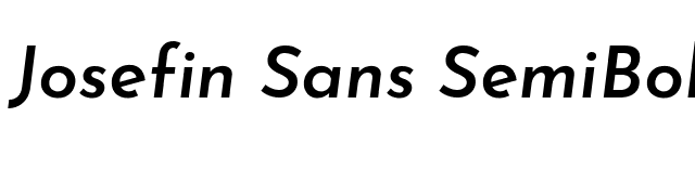 Josefin Sans SemiBold Italic font preview