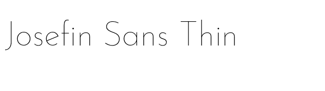 Josefin Sans Thin font preview