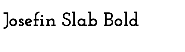Josefin Slab Bold font preview