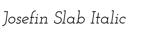 Josefin Slab Italic font preview