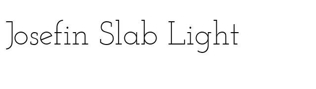 Josefin Slab Light font preview
