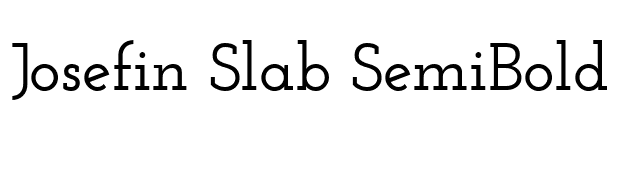 Josefin Slab SemiBold font preview