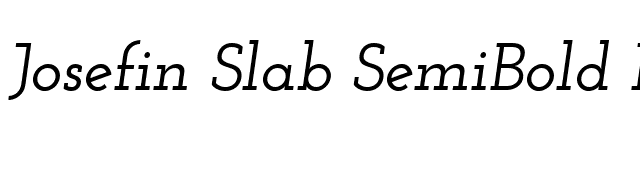 Josefin Slab SemiBold Italic font preview