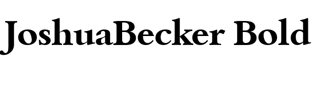 JoshuaBecker Bold font preview