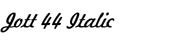 Jott 44 Italic font preview