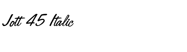 Jott 45 Italic font preview