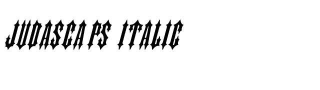 JudasCaps Italic font preview