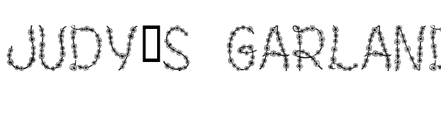 Judy's Garland font preview