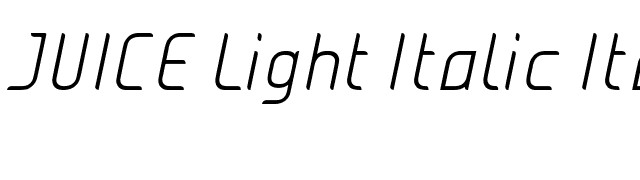 JUICE Light Italic Italic font preview