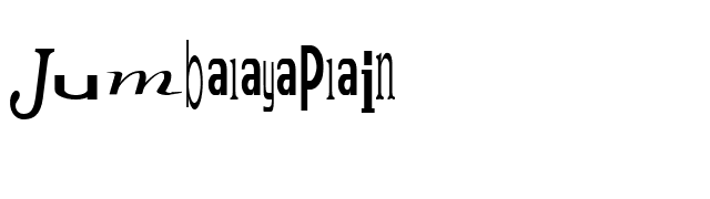 JumbalayaPlain font preview