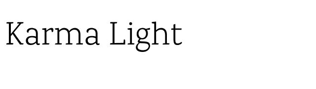 Karma Light font preview