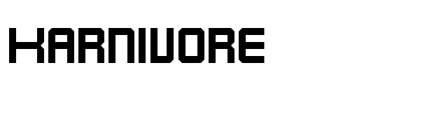 Karnivore font preview