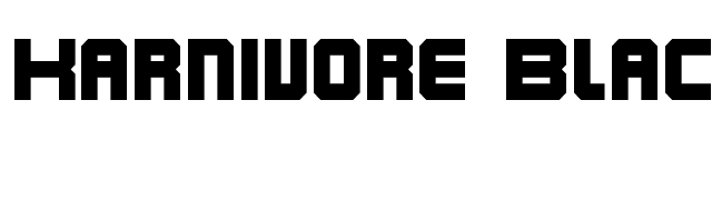 Karnivore Black font preview