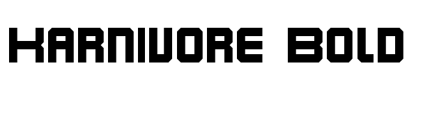 Karnivore Bold font preview