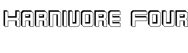 Karnivore Four font preview