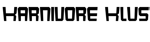 Karnivore Kluster font preview