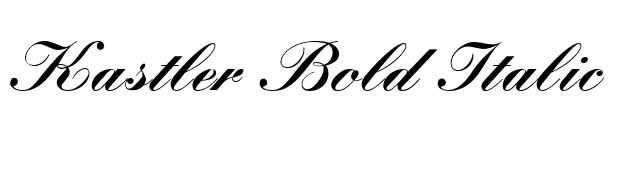 Kastler Bold Italic font preview