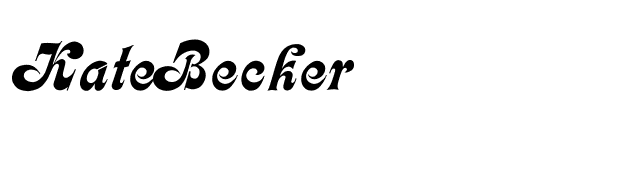 KateBecker font preview