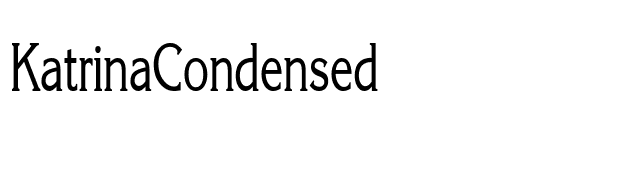 KatrinaCondensed font preview