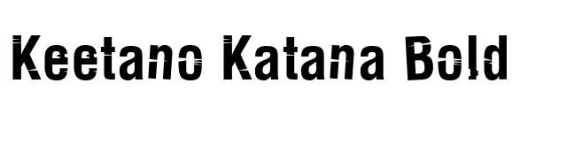 Keetano Katana Bold font preview