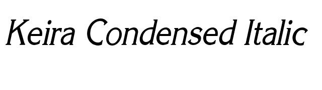 Keira Condensed Italic font preview