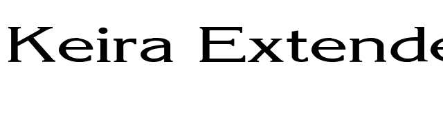 Keira Extended Normal font preview