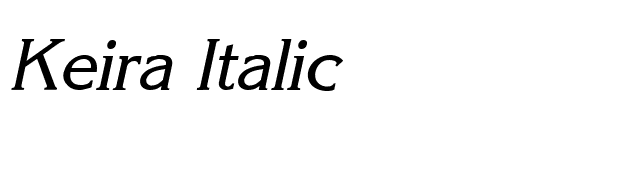 Keira Italic font preview