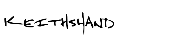 KeithsHand font preview