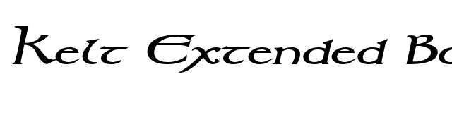 Kelt Extended BoldItalic font preview