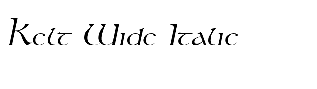 Kelt Wide Italic font preview