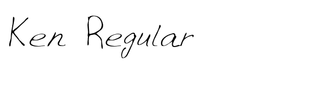 Ken Regular font preview