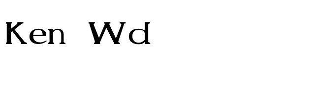 Ken Wd font preview