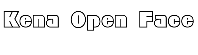 Kena Open Face Display SSi font preview