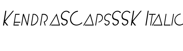 KendraSCapsSSK Italic font preview