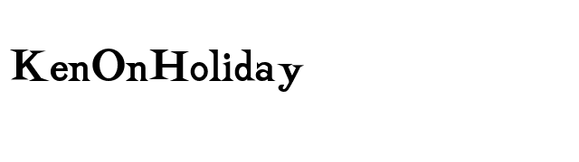 KenOnHoliday font preview