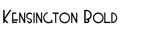 Kensington Bold font preview