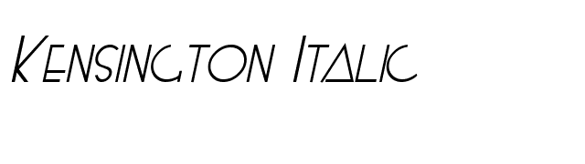 Kensington Italic font preview