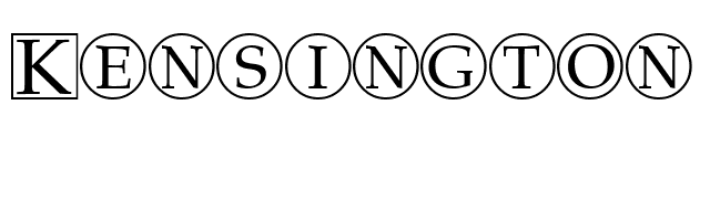 Kensington Regular font preview