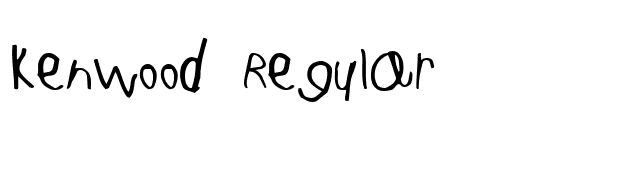 Kenwood Regular font preview