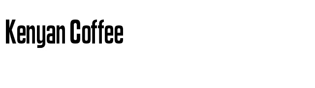 Kenyan Coffee font preview