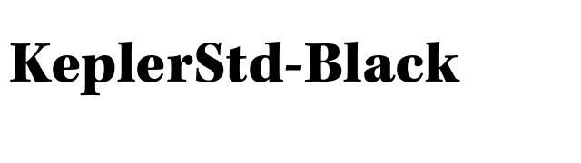 KeplerStd-Black font preview