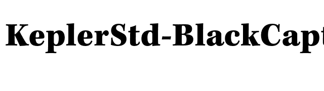KeplerStd-BlackCapt font preview