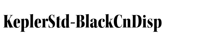 KeplerStd-BlackCnDisp font preview